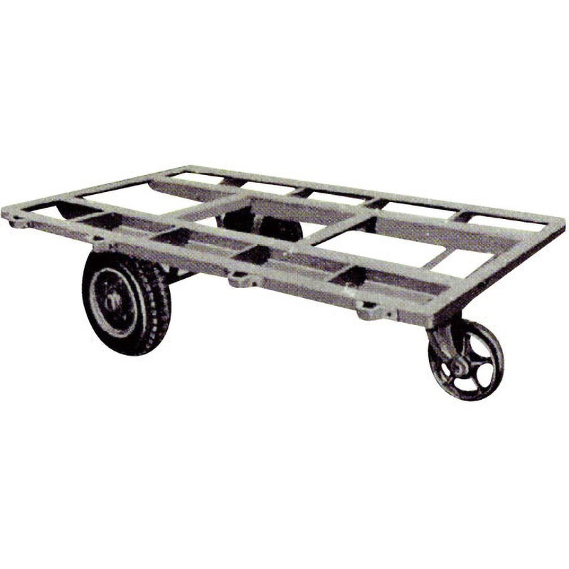 93-4 木材運搬車 4号型 ヨドノ 自在 1個 荷重1500kg 荷台寸法1670×910mm 1台 93-4