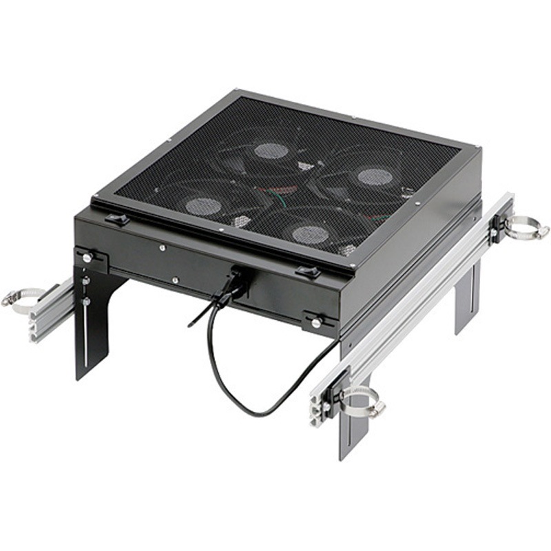 RAFF-500 フリアクファンユニット W390×H80×D430mm ブラック 摂津金属工業 1個 RAFF-500