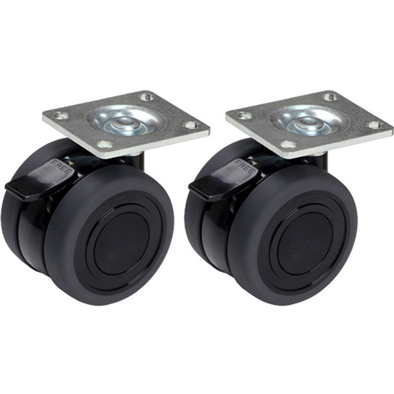 RACT-093JSRT 自在キャスター ストッパー付 2個入 摂津金属工業 1式(2個) RACT-093JSRT