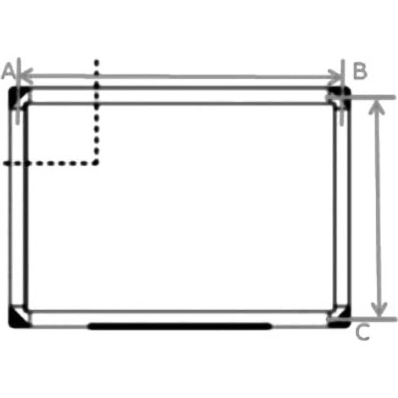 AW-1200X900 ホワイトボード 壁掛けタイプ アルミフレーム モノタロウ 無地 片面 スチール - 【通販モノタロウ】