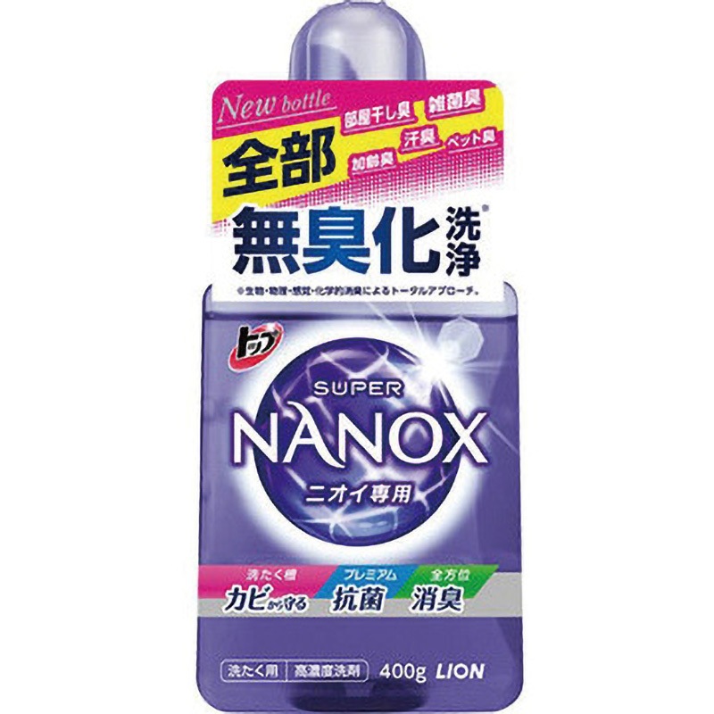 本体 トップスーパーNANOX ニオイ専用 1個(400g) LION(ライオン