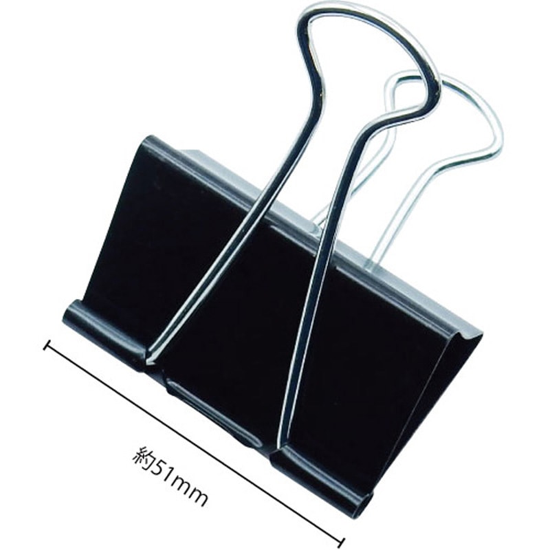 DC-510 ダブルクリップ 10本 ミツヤ 本体・黒，アーム・シルバー色