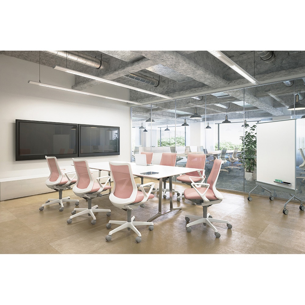 CB35ZR FKA1 フルーエント 肘なし 背メッシュ ハイバック ブラック