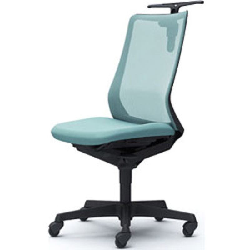 CB36JR FKA6 フルーエント 肘なし 背メッシュ ハイバック  ブラックボディ ハンガー付 ランバー無 ゴムキャスター 1脚 オカムラ(岡村製作所) 【通販モノタロウ】