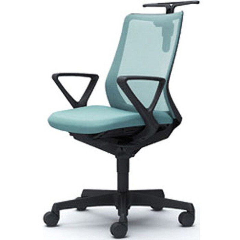 CB42ZR FKA6 フルーエント 固定肘 背メッシュ ローバック ブラックボディ ハンガー付 ランバー無 ナイロンキャスター 1脚 オカムラ(岡村製作所) 【通販モノタロウ】