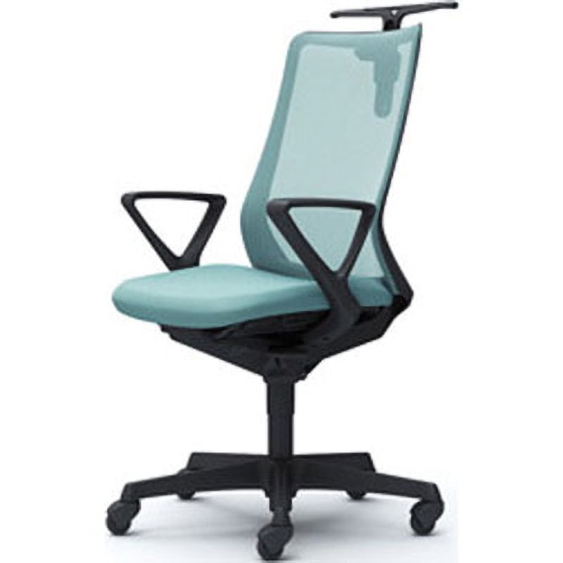 CB46JR FKA6 フルーエント 固定肘 背メッシュ ハイバック  ブラックボディ ハンガー付 ランバー無 ゴムキャスター 1脚 オカムラ(岡村製作所) 【通販モノタロウ】 89,980円