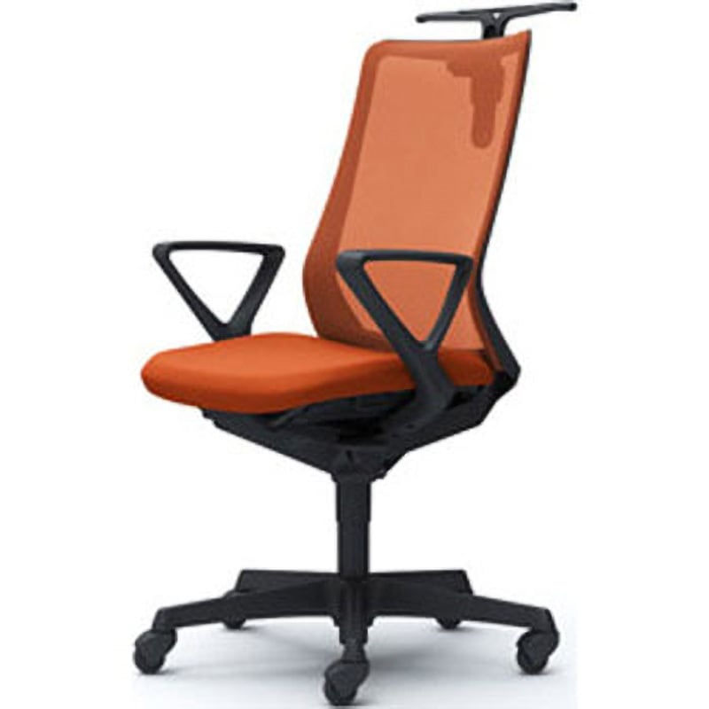 CB46JR FKA8 フルーエント 固定肘 背メッシュ ハイバック  ブラックボディ ハンガー付 ランバー無 ゴムキャスター 1脚 オカムラ(岡村製作所) 【通販モノタロウ】 89,980円