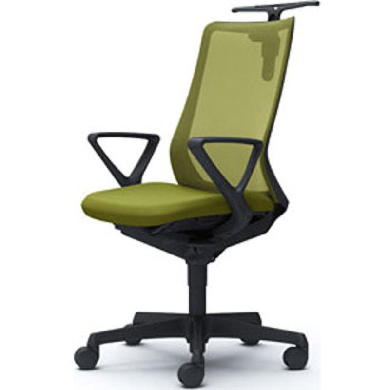 CB46ZR FKB5 フルーエント 固定肘 背メッシュ ハイバック  ブラックボディ ハンガー付 ランバー無 ナイロンキャスター 1脚 オカムラ(岡村製作所) 【通販モノタロウ】 89,980円