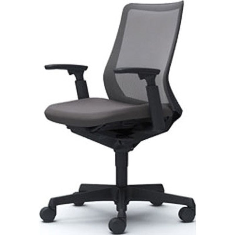 CB81ZR FKA2 フルーエント 可動肘 背メッシュ ローバック ブラックボディ ハンガー無 ランバー無 ナイロンキャスター 1脚 オカムラ(岡村製作所) 【通販モノタロウ】