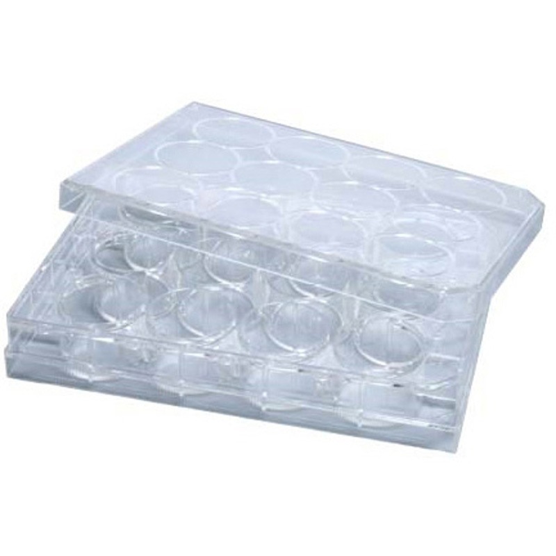 222-8046-01F テストプレート 12well 平底 P.S製 フタ付 222-8046-01Fシリーズ 1セット(4個×100枚) EVER GREEN 【通販モノタロウ】