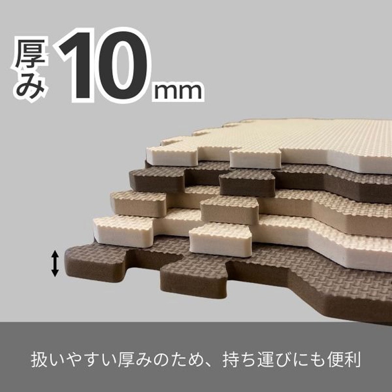 4950672783960 ふち付きジョイントマット 8枚組 梶原産業 キャラメル色