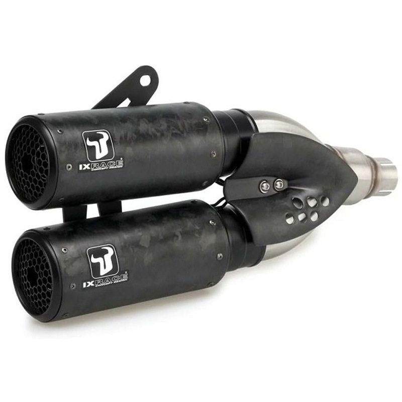 IX-DD5445C2 IXRACE Ducati Mulistrada V4 2023 スリップオンマフラー DCX2 デュアルラウンド MAD MAX(マッドマックス) フォージッドカーボン 長さ550mm  IX-DD5445C2