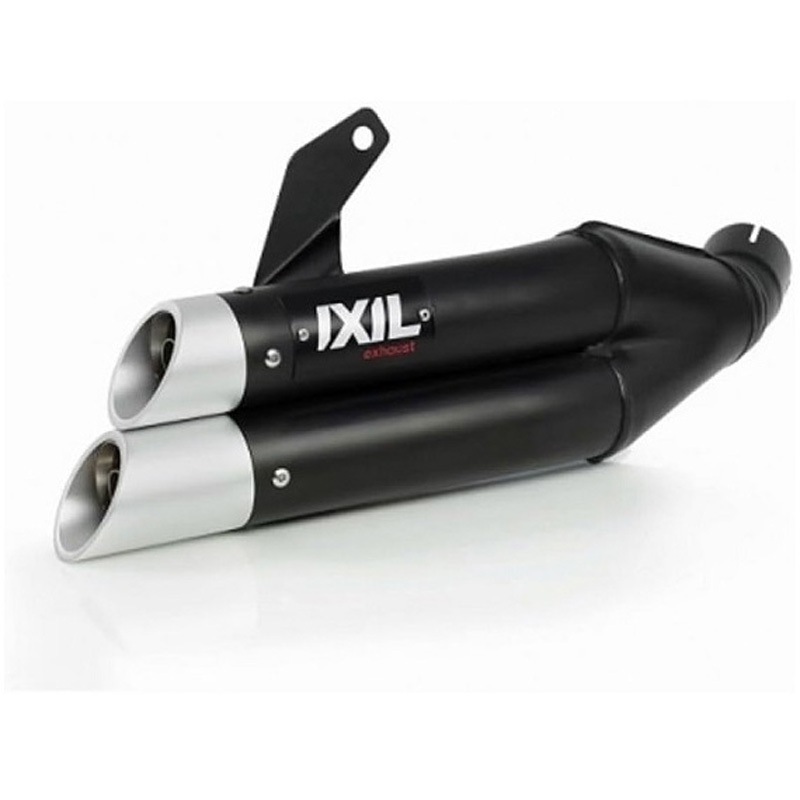 IX-XQ1310XB IXIL HARLEY DAVIDSON X350 スリップオンマフラー L3XB デュアルハイパーロー MAD MAX(マッドマックス) ブラックHTペイント 長さ430mm  IX-XQ1310XB
