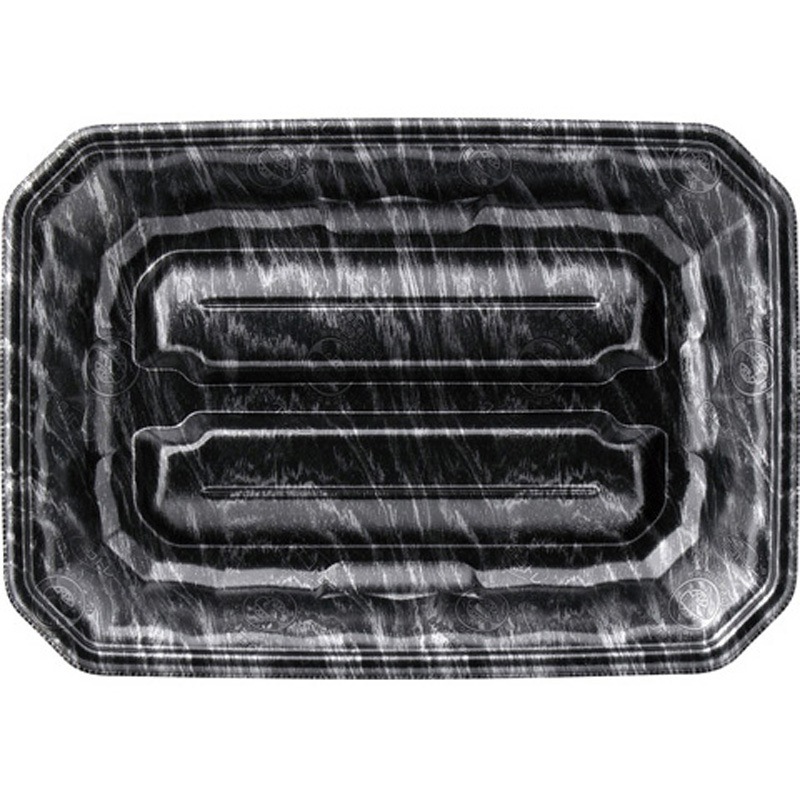 20-28(37) エコ黒木銀 メガプレート 1ケース(50枚×8袋) エフピコ 【通販モノタロウ】