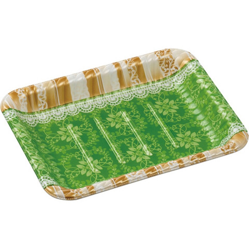 22-17リラD緑 MFPティアラ角皿 本体 1ケース(50枚×12袋) エフピコ 【通販モノタロウ】