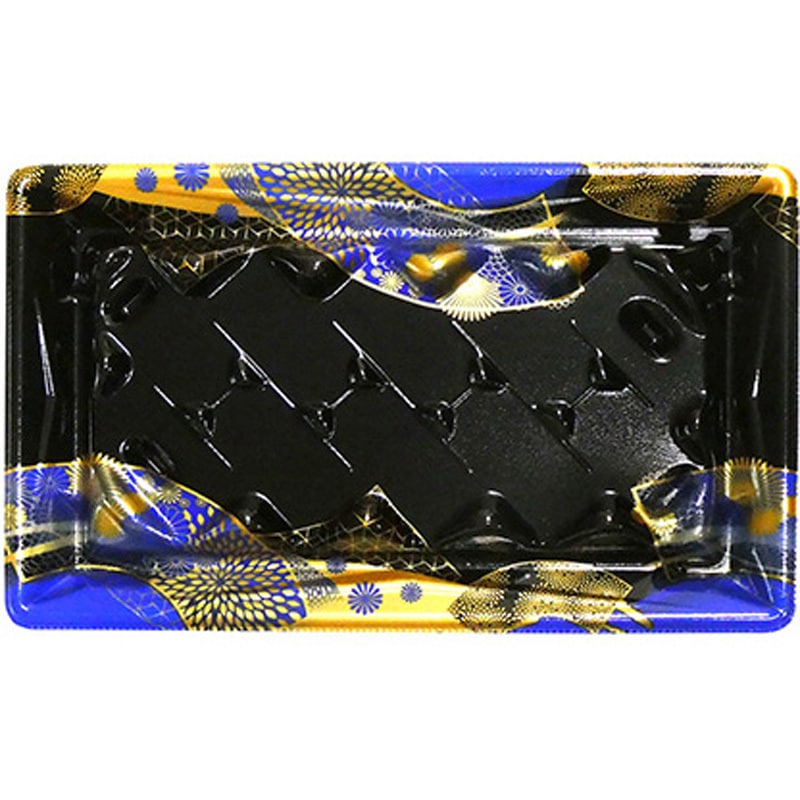 2-5枠盛 はな扇子青 Sステージ 本体 1ケース(50枚×12袋) エフピコ 【通販モノタロウ】