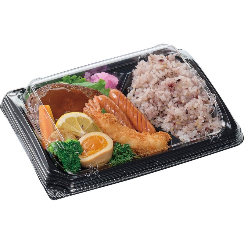 24-18-1 黒 MSD竹皿膳 1ケース(50枚×12袋) エフピコ 【通販モノタロウ】