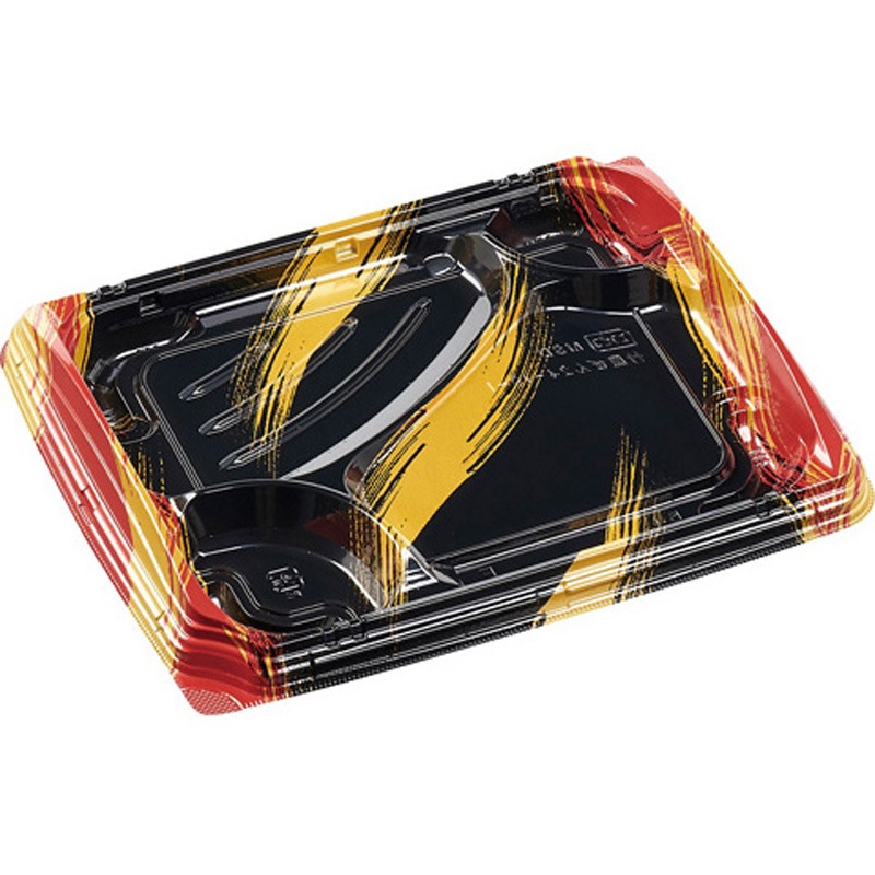 24-19-1 はけ嵐赤 MSD竹皿膳 1ケース(50枚×12袋) エフピコ 【通販モノタロウ】