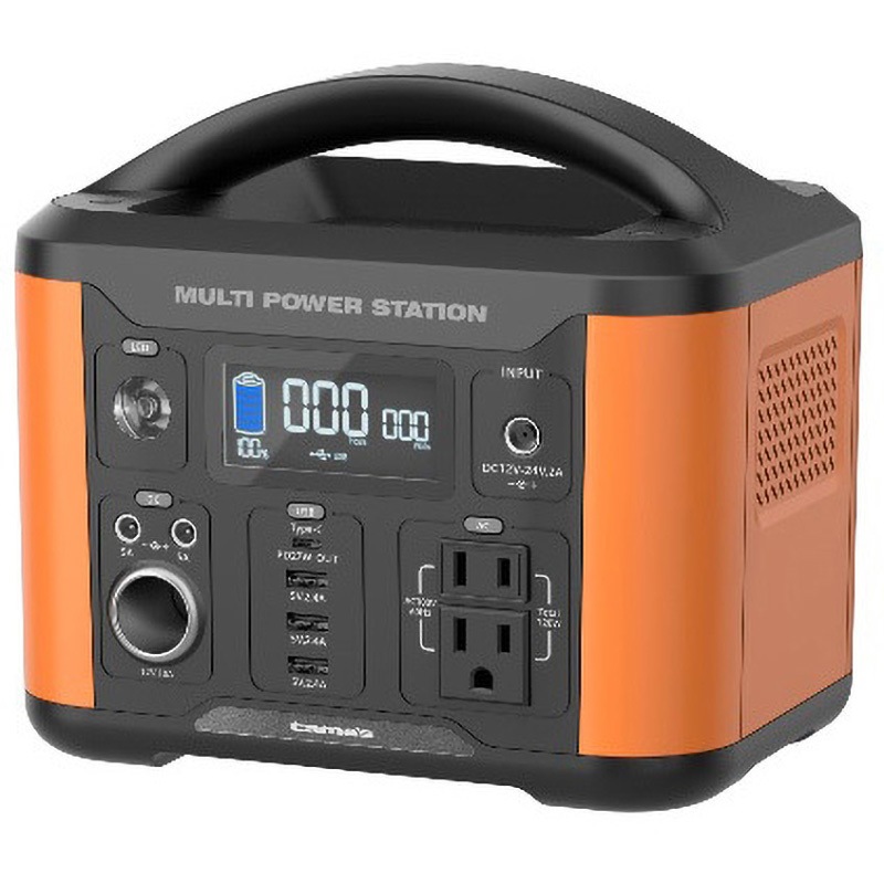 TL108OR ポータブル電源120W 多摩電子 オレンジ色