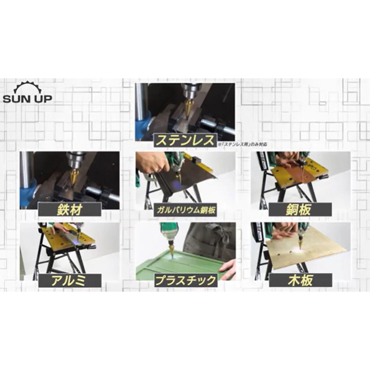 SSD-02 真速スパイラルステップドリル(タケノコドリル) 鉄工用9段 SUN