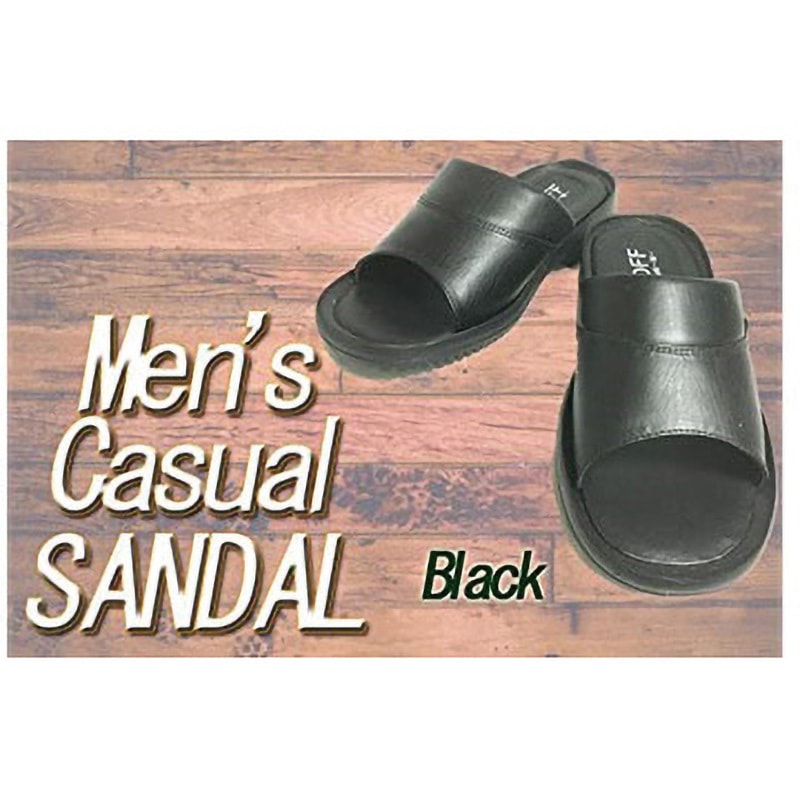 T-21744 メンズ軽量サンダル スター・トレーディング ブラック色