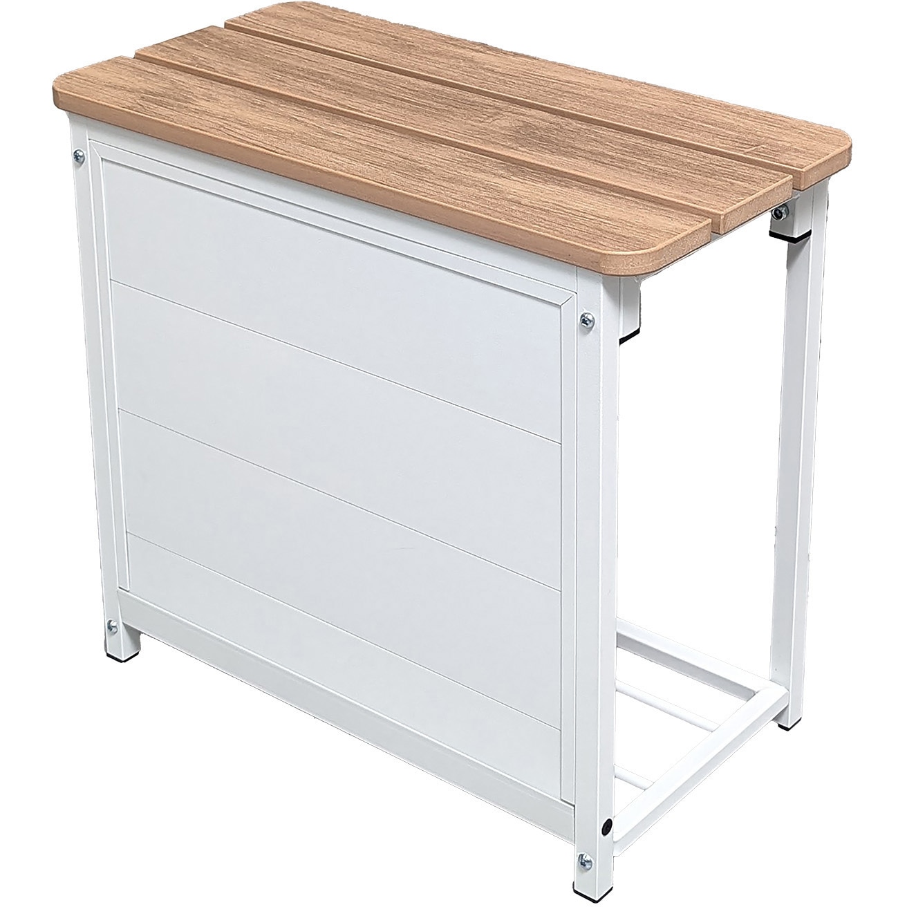 KGBH-5045(WH) 隠せるパネル付き 玄関収納 ベンチ YAMAZEN(山善