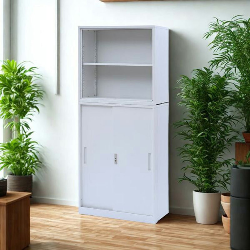 EFC-SL3(WH) 組立簡単 スチールキャビネット YAMAZEN(山善) 引戸型 下