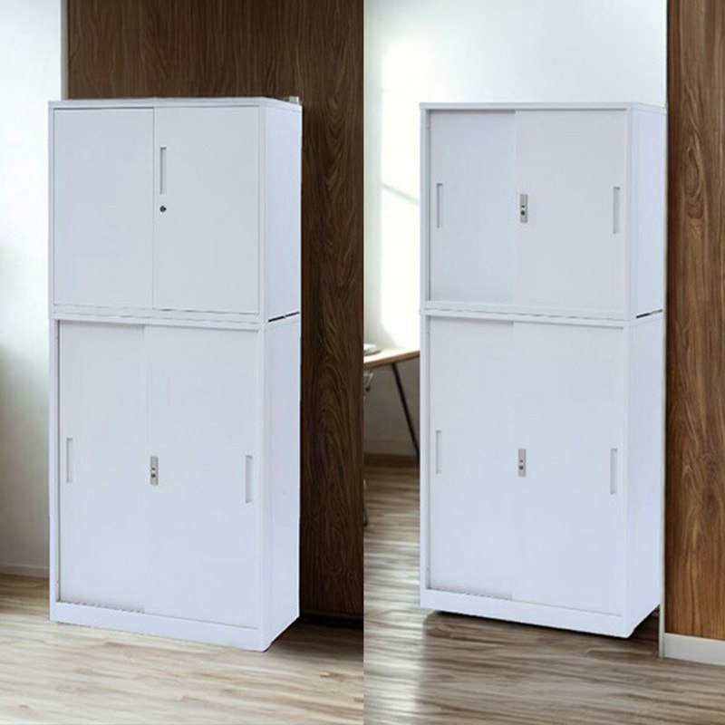 キャビネット Siavonce Storage Cabinet with 2 Doors and 4 Drawers for Bathroom