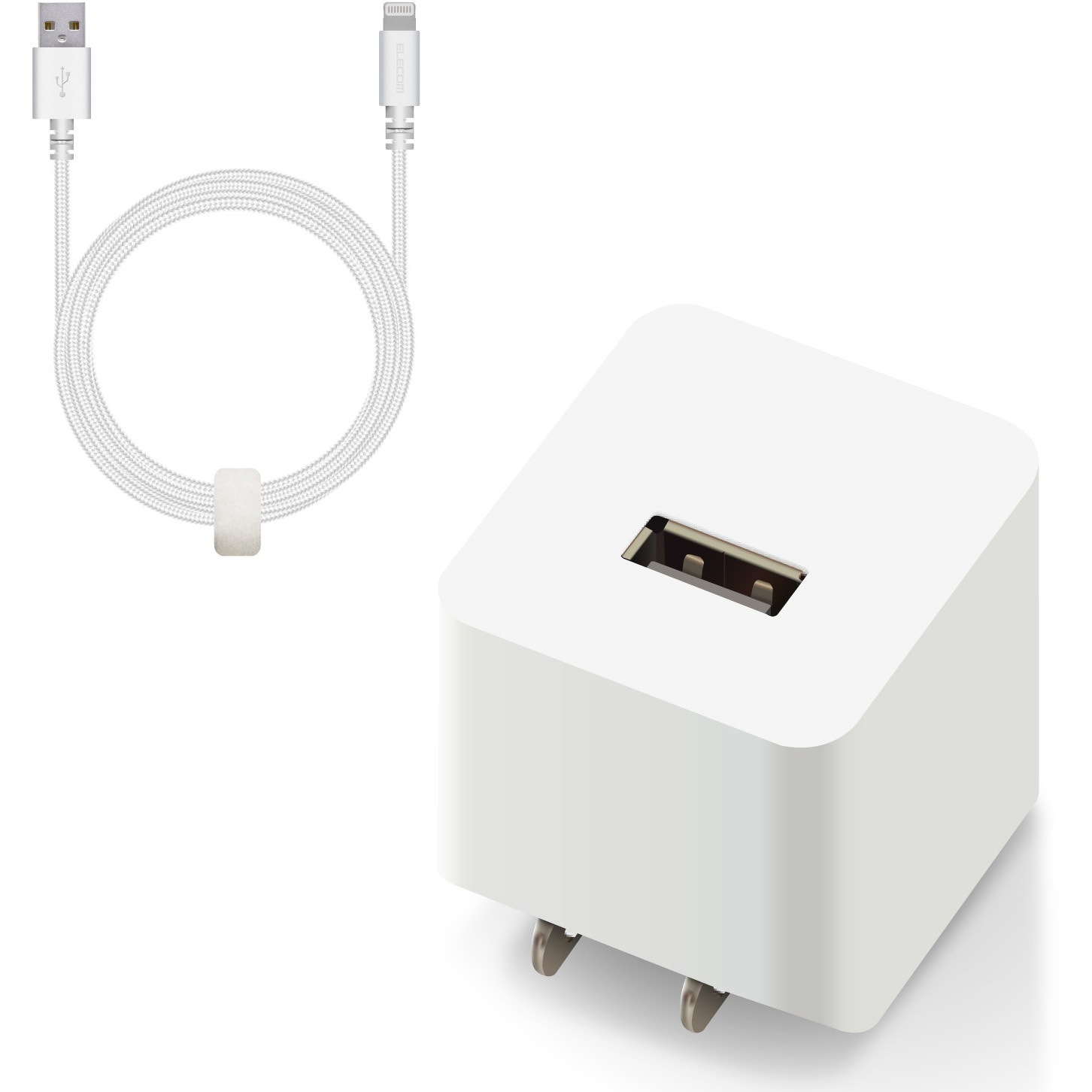 Mpa Acl09wh Iphone充電器 2 4a出力 ライトニングケーブル 付属 1 5m 高耐久 断線しにくい エレコム ホワイト Mpa Acl09wh 通販モノタロウ