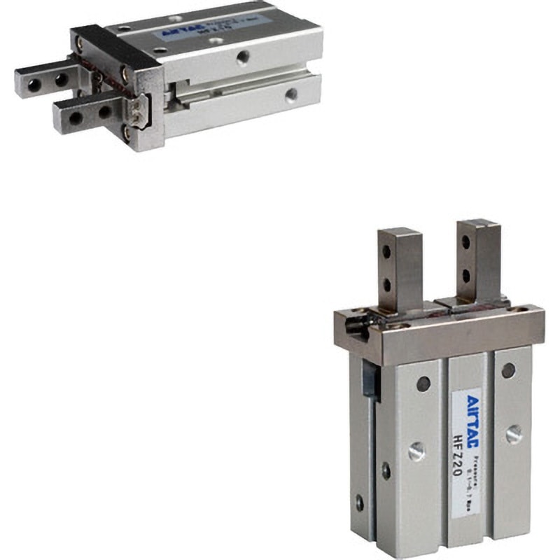 HFTZ10 エアハンド(平行開閉形-ボールブッシュ軸受) HFZシリーズ AirTAC 単動常時開式 チューブ内径10mm