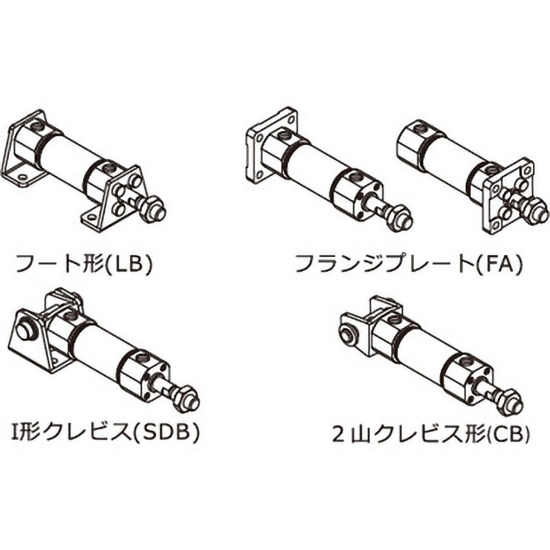 F-MG25LB ステンレスミニシリンダMGシリーズ用取付金具 フート形 1個