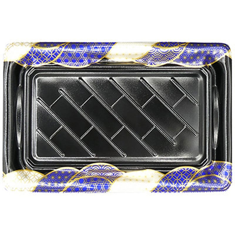 3-6(V1) なみ穂青 大波皿 本体 1ケース(50枚×8袋) エフピコ 【通販モノタロウ】