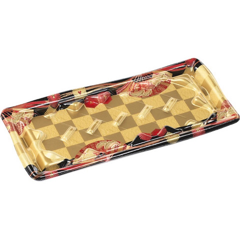 2-6 扇市松金 板盛 本体 1ケース(50枚×12袋) エフピコ 【通販モノタロウ】