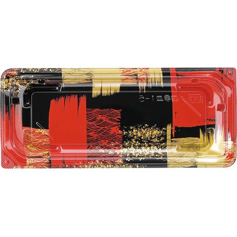 1-5 角紋赤 四季皿 本体 1ケース(50枚×16袋) エフピコ 【通販モノタロウ】