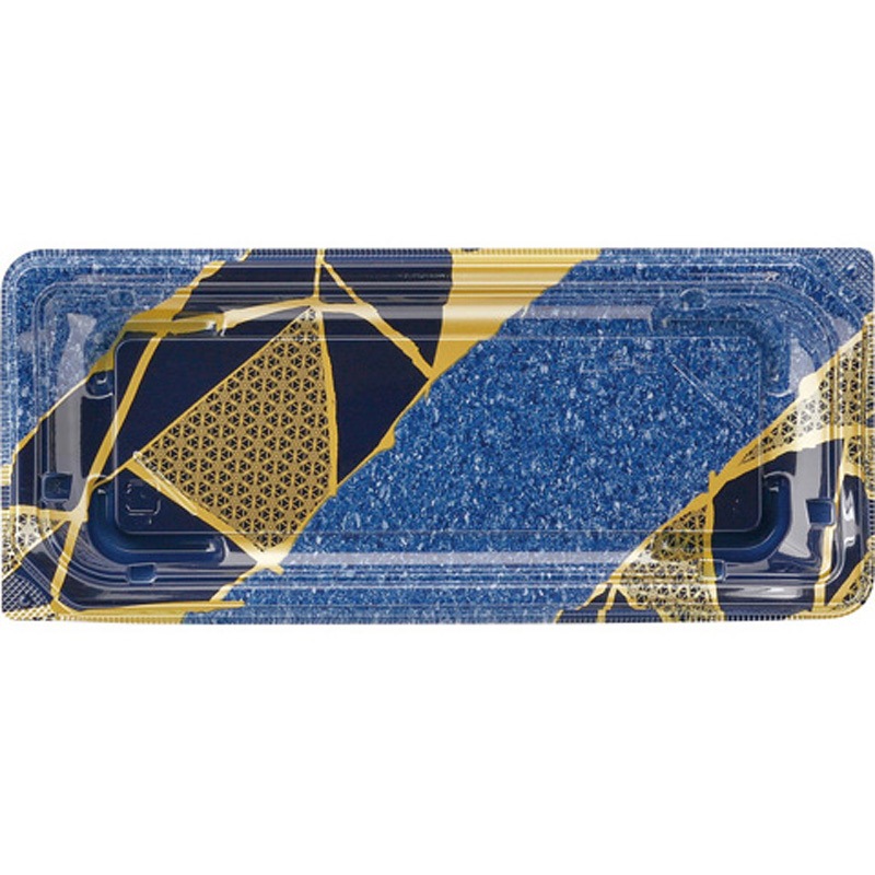1-5 金継ぎ紺 四季皿 本体 1ケース(50枚×16袋) エフピコ 【通販モノタロウ】