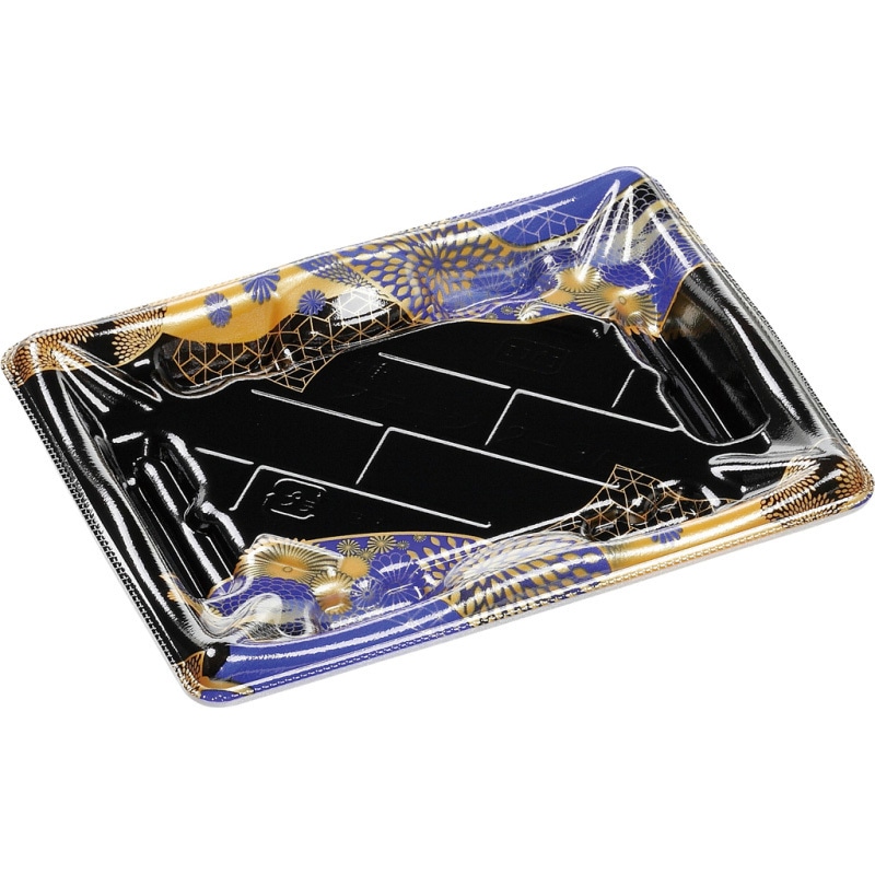 2-3PK はな扇子青 輝ステージ 本体 1ケース(50枚×18袋) エフピコ 【通販モノタロウ】