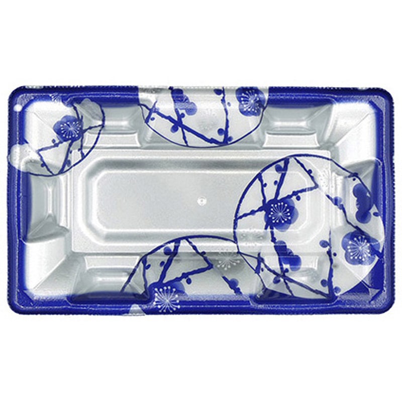 19-11 はな絵紺 長角皿 本体 1ケース(50枚×24袋) エフピコ 【通販モノタロウ】