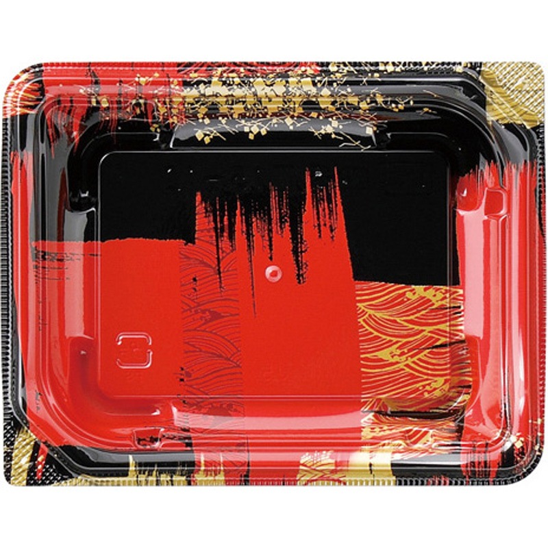 15-12 角紋赤 四季皿 本体 1ケース(50枚×24袋) エフピコ 【通販モノタロウ】