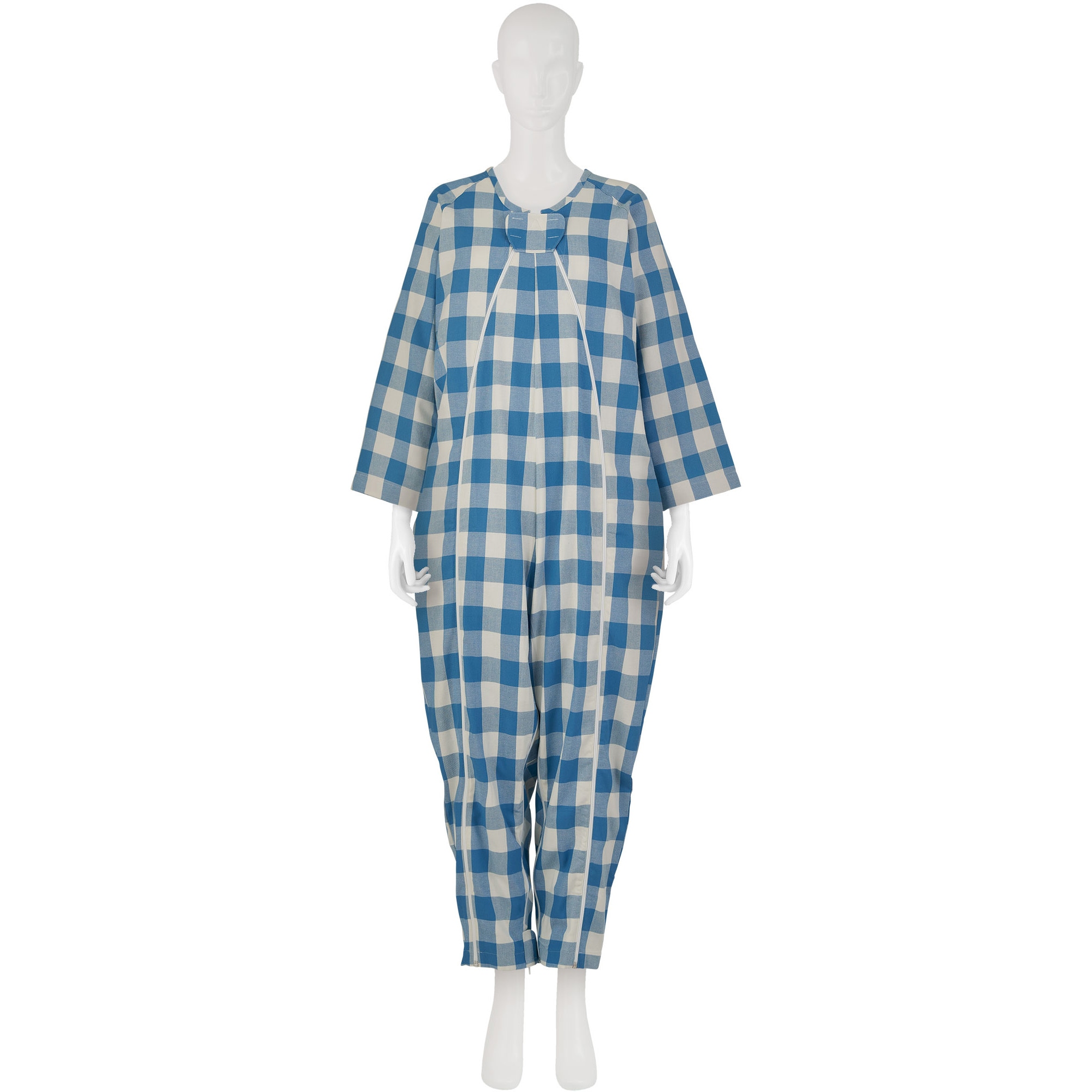 y u-gudworkさん専用 107084 フドーねまきA 厚手 竹虎 チェックブルー色 サイズL - 【通販