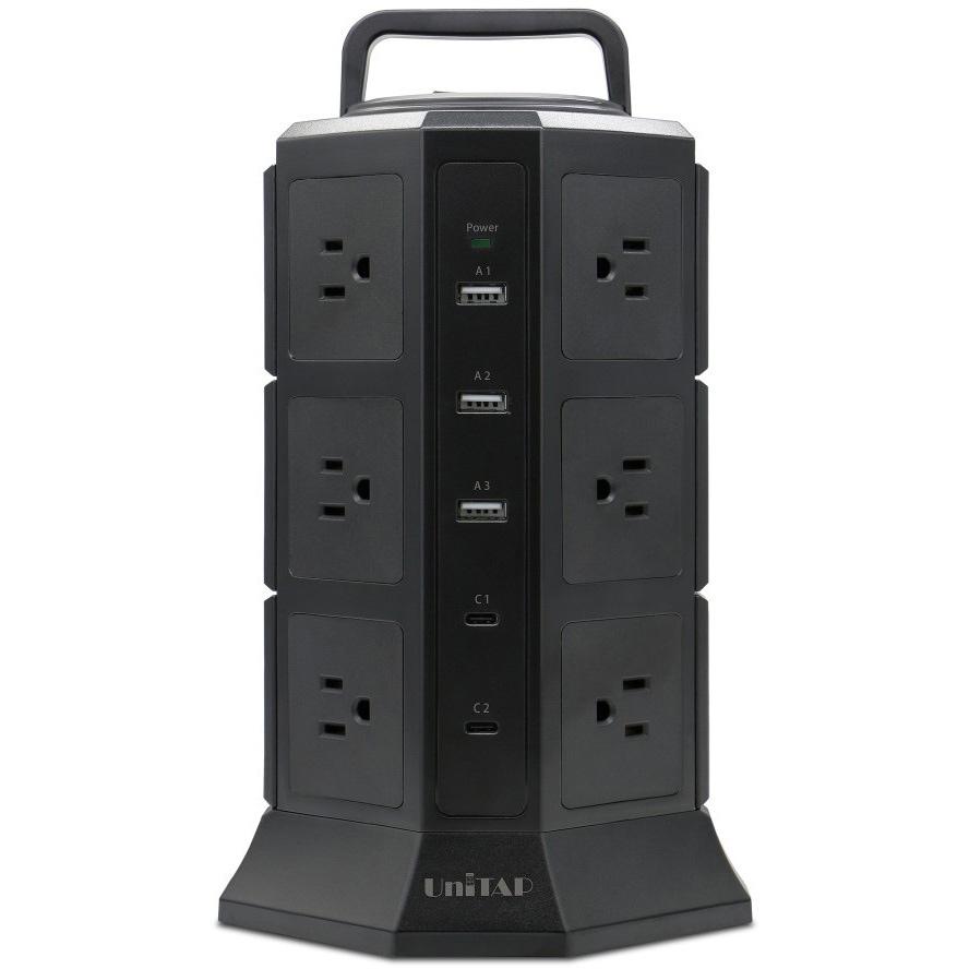 PPS-PD65TW タワー型PD65W対応OAタップ プリンストン 12口