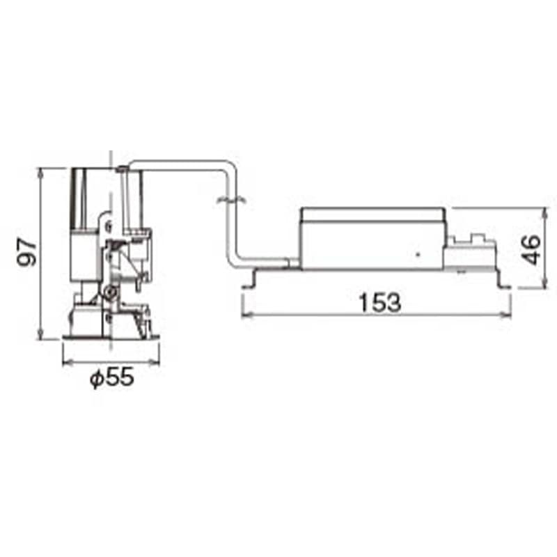 LEDD-05305L2V-RD1 一体形DL500グレアレスΦ50 東芝ライテック 配光角度
