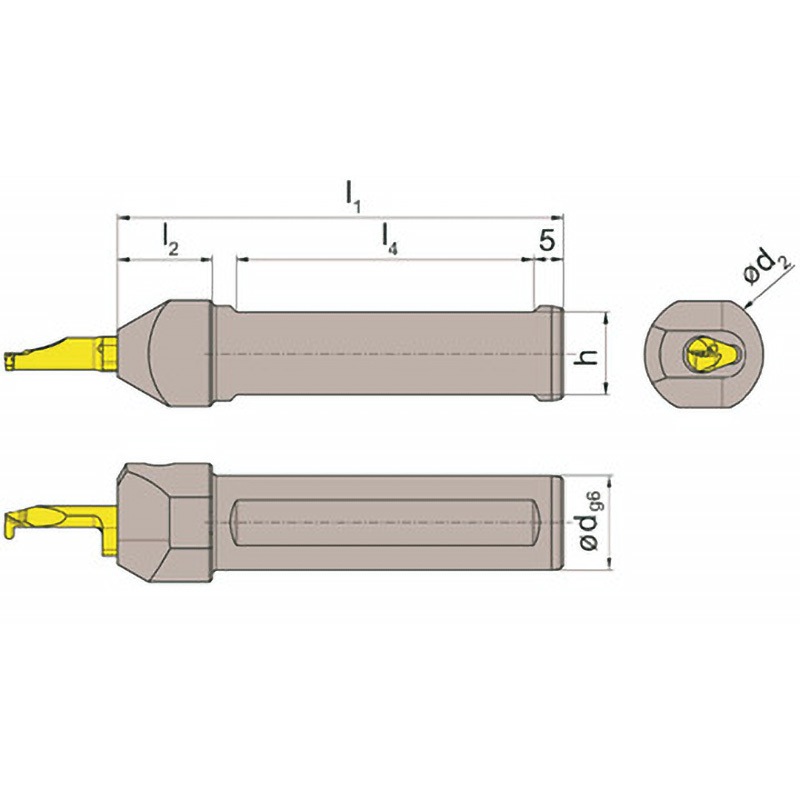 B109.0012.01 スーパーミニ 小径溝入れ加工用ホルダー B109～ 1本 HORN 【通販モノタロウ】