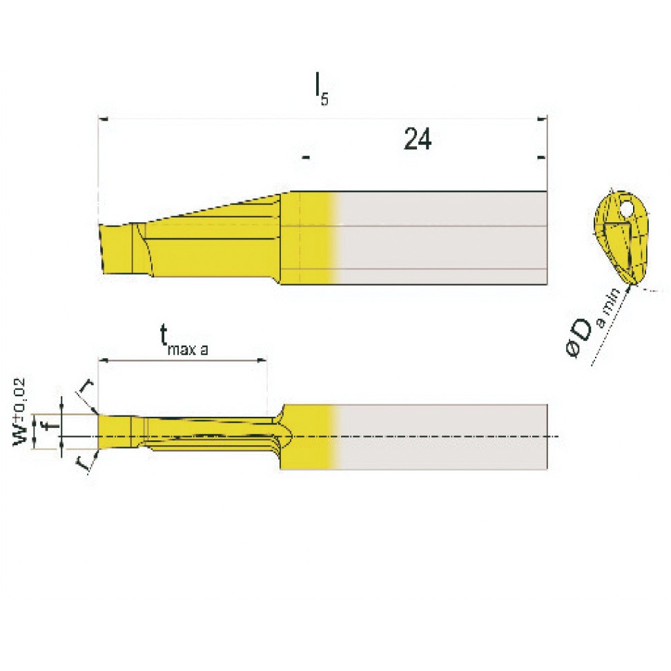 LA109.1520.3.2TI25 スーパーミニ 小径溝入れ加工用インサート LA109～ 1箱(2個) HORN 【通販モノタロウ】