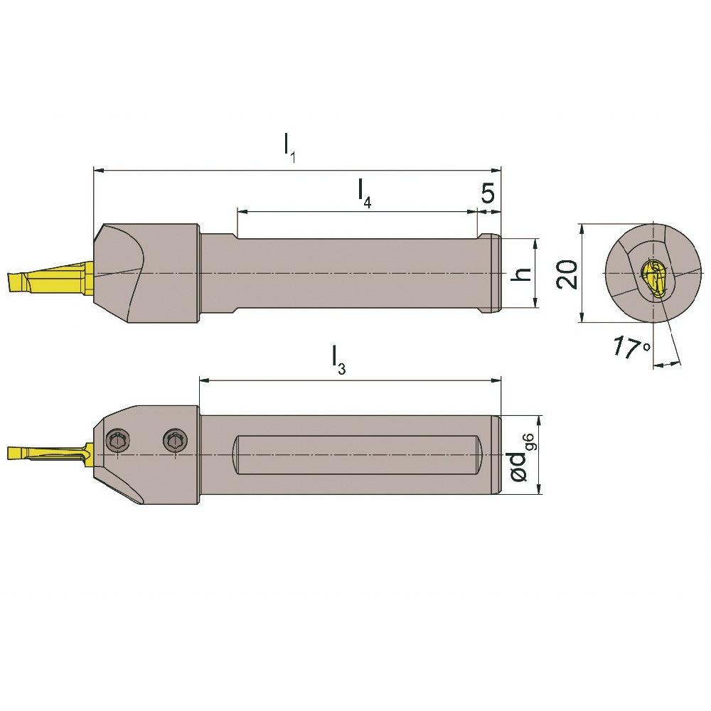 LB105.0016.12.2 スーパーミニ 小径溝入れ加工用ホルダー LB105～ 1本 HORN 【通販モノタロウ】