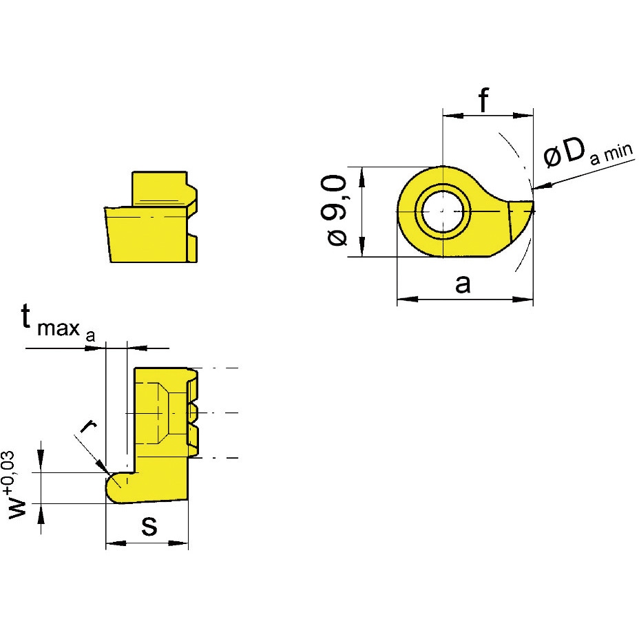 R114.1420.10EG55 ミニ 小径溝入れ加工用インサート R114～ 1箱(2個