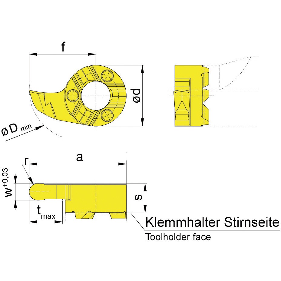 R18P.0015.1.30TH35 ミニ 小径溝入れ加工用インサート R18P～ 1箱(2個) HORN 【通販モノタロウ】