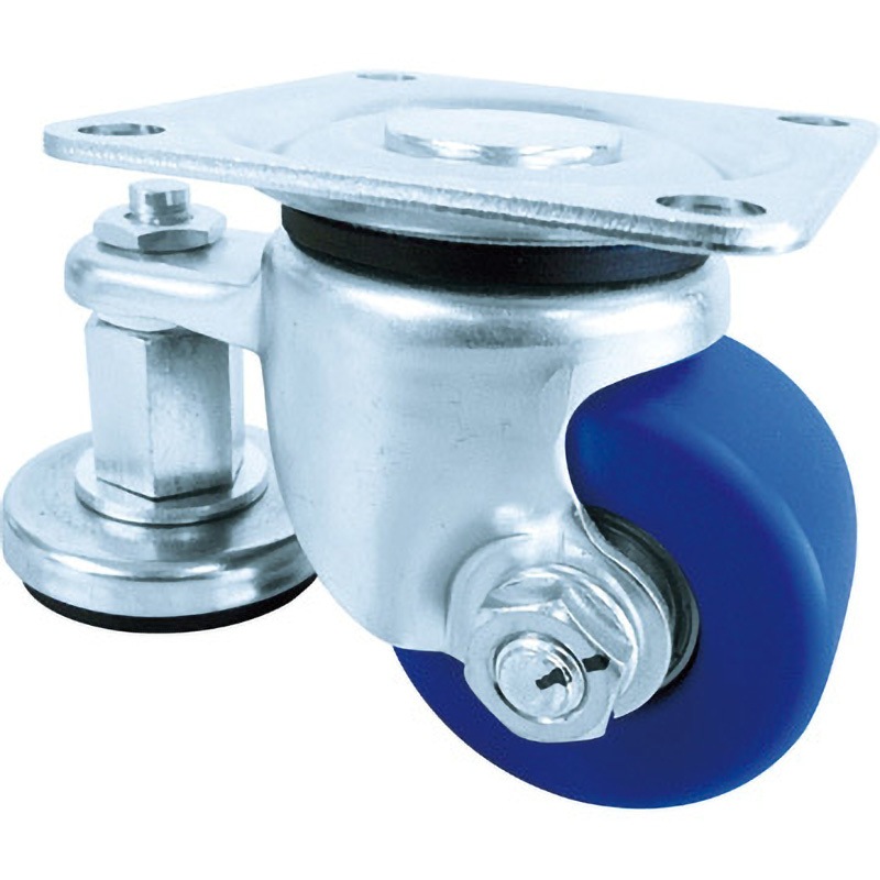 HG-65MC-AF アジャスター付キャスター(ナイロン車) ユーエイキャスター 許容荷重306kg 取付高92mm  HG-65MC-AF 5,206円