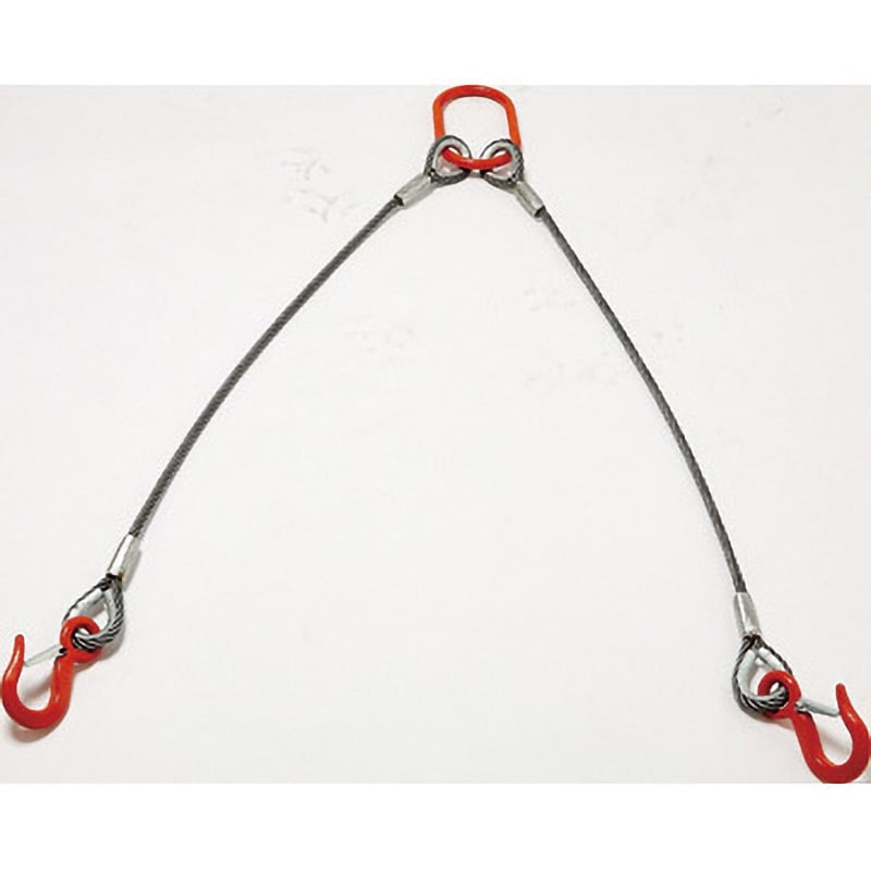 TWEL-2P-9S1 玉掛けワイヤロープスリング アルミロックスリング (2本吊りタイプ) 1セット TRUSCO 【通販サイトMonotaRO】