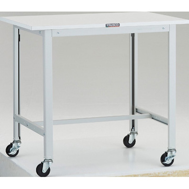AO-0960C75 軽量作業台(Φ75mmゴムキャスター付) TRUSCO ポリ化粧製天板 荷重90kg 間口900mm奥行600mm高さ809mm  AO-0960C75 19,695円