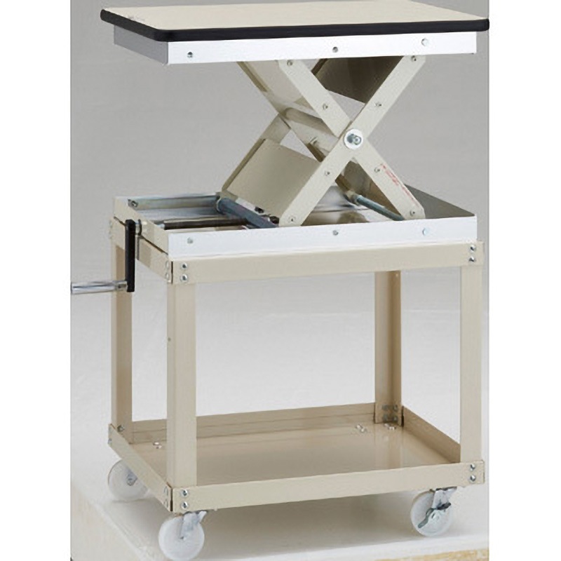 LH-700M ローハイシステムリフター(スクリュー式)キャビネット付き TRUSCO 荷重80kg テーブル高さ700～880mm